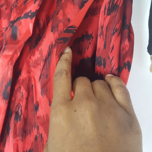 XOXO Mini Leopard Print Skirt SZ S Red Black - Picture 4 of 7